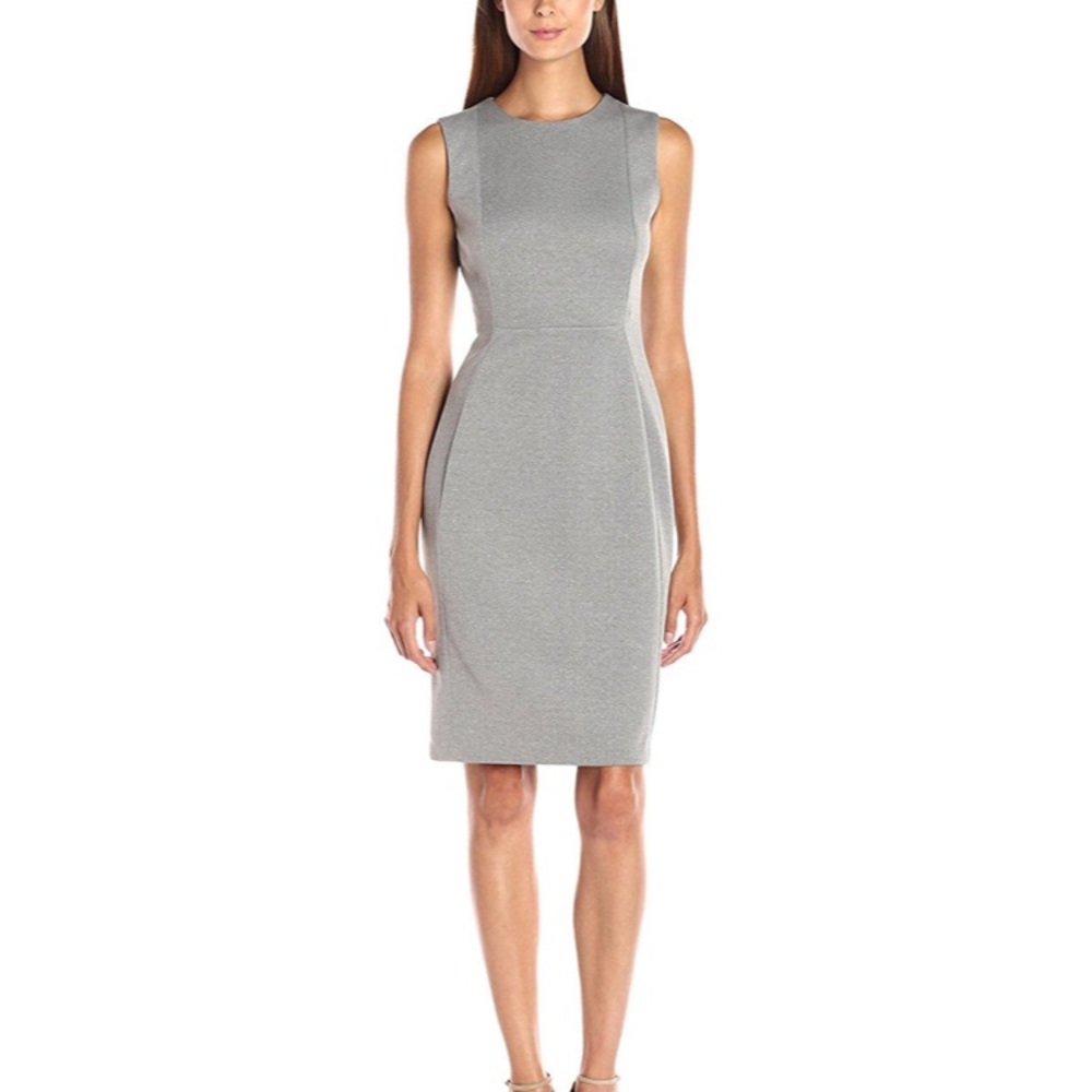 calvin klein grey sheath dress